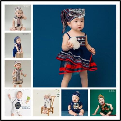 Newborn Photography Costumes Clothing Baby Costume National Style Photo Props Clothes 3-12 Months