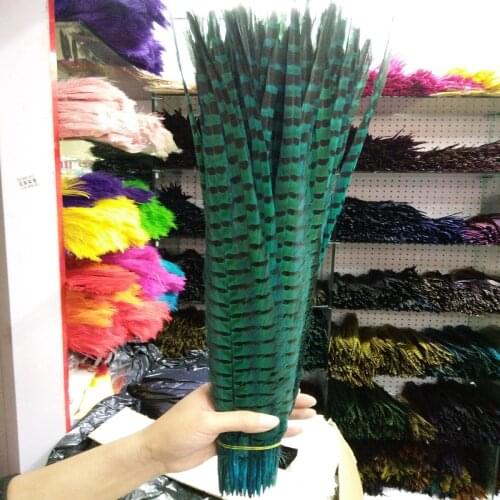 Beautiful 10 Pcs Sky Blue Natural Pheasants Feathers 14-16inches/35-40cm Craft Making Decoration Clothing Accessories