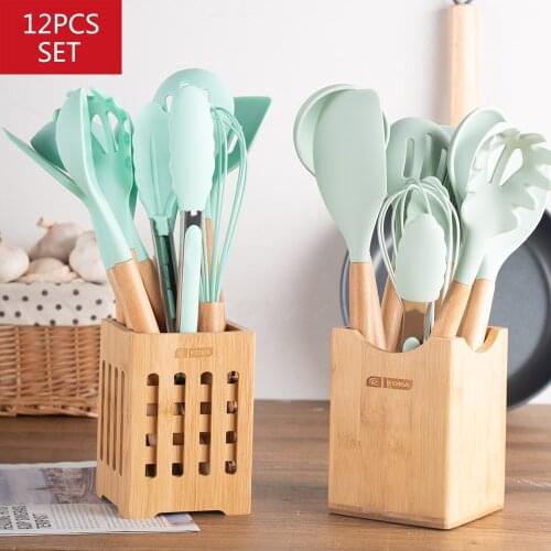 11/12/13Pcs Silicone Kitchen Set nonstick Kitchen Utensils Set with Spoon Spatula Cooking Accessories Baking Kitchen Tools Set
