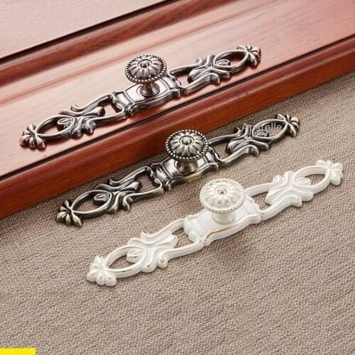 Retro Zinc Alloy Cabinet Kitchen Knobs Knurled Cupboard Drawer Pull Bronze Door Dresser Hardwares Handles