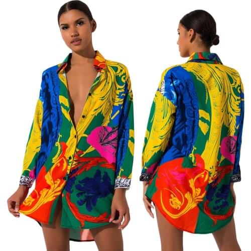 Echoine Print Shirt Mini DRess