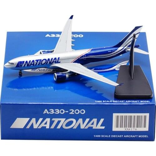 Diecast 1/400 Scale 330 A330-200 N819CA Air NATIONAL AIRLINES Plane Model Alloy with Lading Gear Aircraft Collectible Airplanes