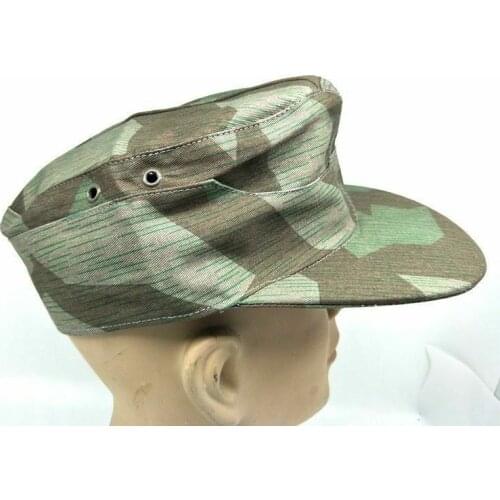 OUTDOORS MILITARY WW2 GERMAN ARMY ELITE SUMMER SPLINTER CAMO FIELD CAP armyshop2008