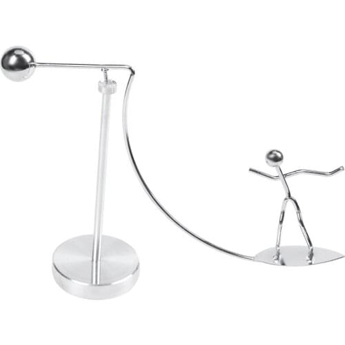 Table Toys, Finger Toys, Stainless Steel Finger Balance Toys, Newton Cradle Weights Mold Metal Craft Surfing Villain Art Swing D