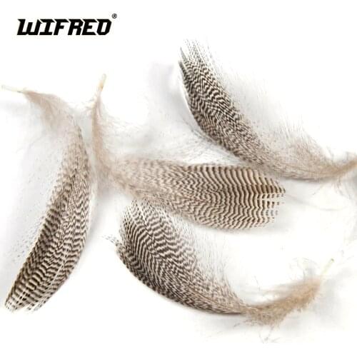 [ 20PCS/Bag ] Wifreo Natural Barred Mallard Duck Flank Feathers Wild Goose Hair for Fly Wings Tails Streamers Fly Tying Material