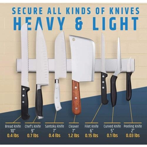 New Professional Magnetic Knife Strip Stainless Steel Magnetic Knife Holder Rack Kitchen Knife Bar 30 40 50 cm KC0314