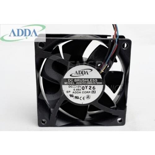 Wholesale Cooler Fan FOR ADDA 7025 AD07012MB257B00 70mm 7cm DC 12V 0.45A 4Wire pwm Cooling Fans