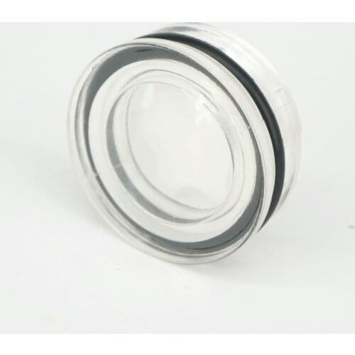 10pcs Press Fit Tube I/D 38mm Plastic Oil Level Sight Glass Window Round Head For Air Compressor Gearbox