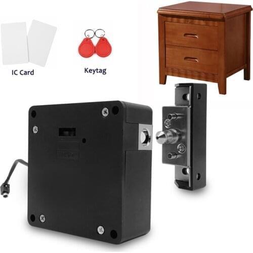 Smart Electronic Hidden RFID Cabinet Lock No Hole Easy Installation Furniture Locker Wardrobe Shoe Cabinet Drawer Lock With tags