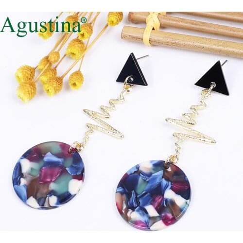 Agustina 2020 Long Earrings Fashion Jewelry Women Dangle Earrings Girls Drop Earrings Cute Earring Blue Earings Wholesale star