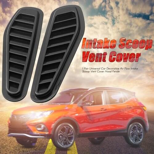 1 Pair High Quality Car Styling Sticker ABS Decorative Air Flow Intake Bonnet Vent Cover Hood Air Flow Fender