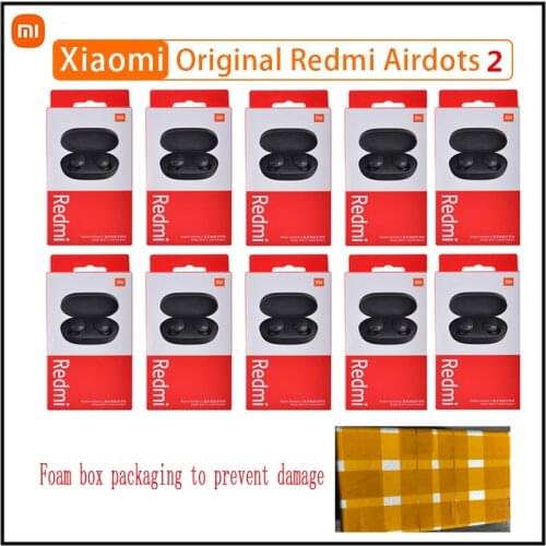Original Xiaomi AirDots S TWS Wireless Blutooth Earphone Redmi AirDots 2 With Mic Handsfree Earbuds Noise reduction 10Pcs/Lot