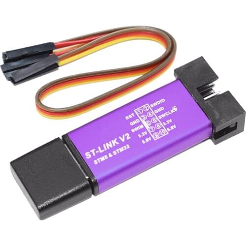 10PCS/LOT ST LINK Stlink ST-Link V2 Mini STM8 STM32 Simulator Download Programmer Programming With Cover A17 Random Colors