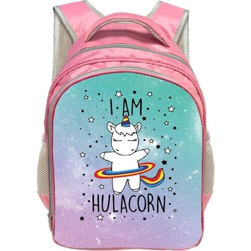 13 Inch Unicorn Backpack Dab Rainbow Horse Teenagers Boys Girls Toddler Animal Kid School Book Bags Children Woman Mochila Bolsa