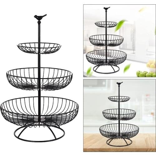3 Tier Fruit Basket Vegetable Container Bowl Rack Stand Kitchen Storage Unit