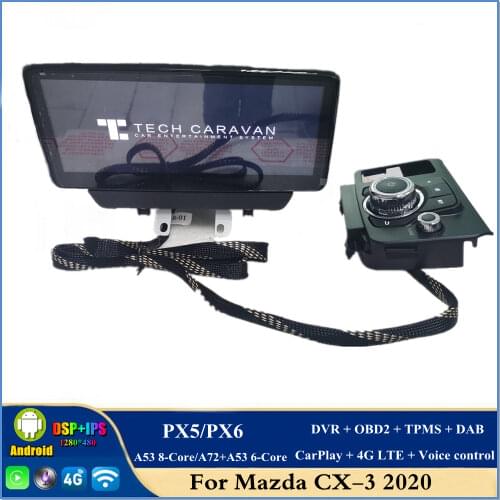 10.25" DSP PX6 Android 10 Car Radio DVD GPS for Mazda CX-3 CX 3 2020 CarPlay & Android Auto WIFI Bluetooth 5.0 Multimedia Player