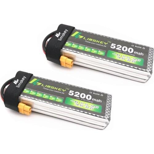 2pcs Limskey Lipo battery 3S 11.1V 5200MAH 30C AKKU LiPo 11.1 V RC Battery For Rc Helicopter Quadcopter Drone RC Car Boat