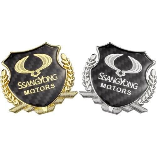 Car Auto Sticker Decal for Ssangyong Kyron Actyon Korando Rexton Rodius Tivoli Musso XLV Chairman Exterior Accessories Emblem