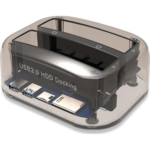 3.5 Inch & 2.5 Inch SATA USB 3.0 Plug And Play Multifunction HDD Docking Station Base Support SD/TF Card