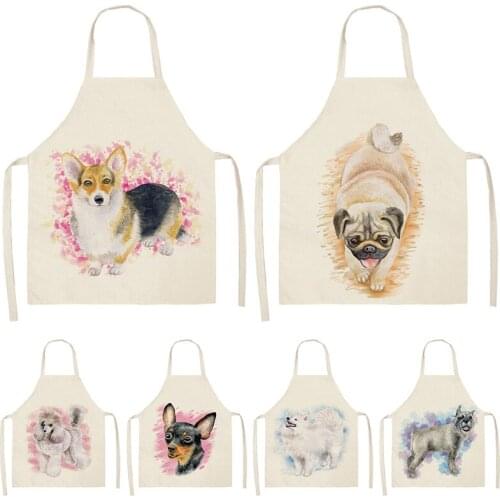 Garland dog pattern Apron for kitchen master apron Woman kitchen apron aprons for women Men kitchen apron customizable apron