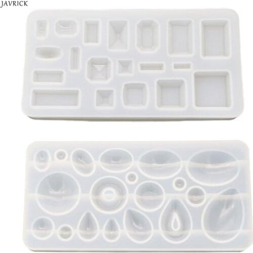 JAVRICK DIY Crystal Epoxy Pendant Mold Mirror Handmade Resin Molds Gypsum Making Necklace Accessories Tools