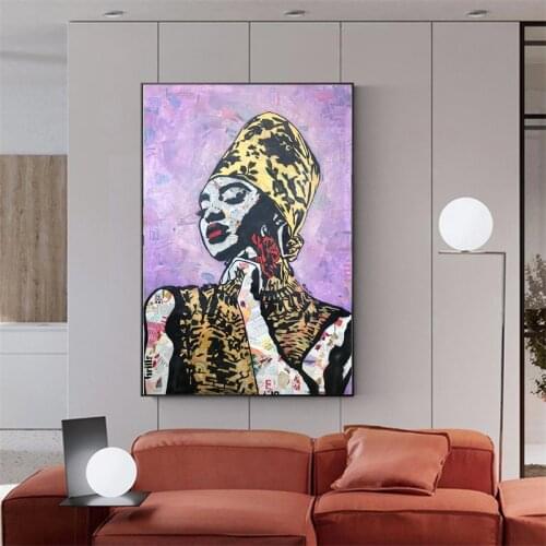 Graffiti Newspaper Collage Street Art Canvas Print Painting Abstract Fashion Vogue Women Wall Picture Home Decoration Poster