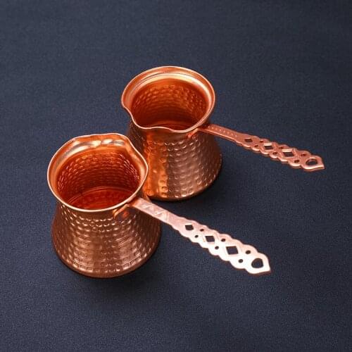 Imported Hand-made Copper-plated Flame Cups Cocktails Dedicated Fire Cup Turkish Coffee Pot WY71305