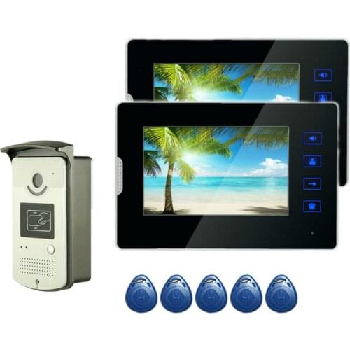 7" Touch Screen Video Intercom Door Phone Kit RFID Metal camera Support link electric control lock