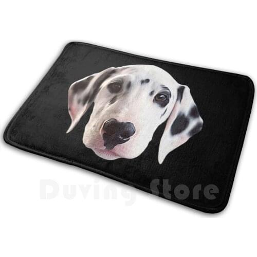 Dalmatian Cute Puppy Dog Head Mat Rug Carpet Anti-Slip Floor Mats Bedroom Dalmatian Dalmatians Dalmatian Puppy Dalmatian Art