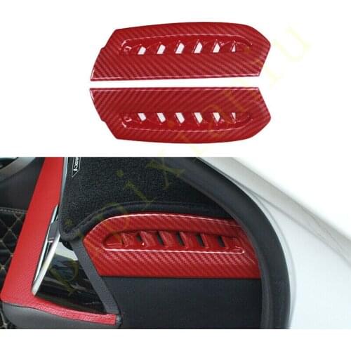 Red Carbon fiber Dashboard Both side panel cover trim For Toyota Camry 2018-2020 car accessories