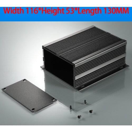 KYYSLB 116*53*130MM Pcd Board with Ear Cooling Gear Amplifier Chassis USB Power Supply Aluminum Alloy Profile Case Shell