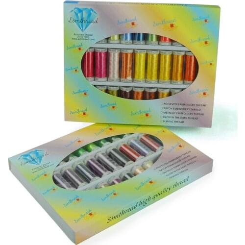 Simthread 63 Brother Colors Series Polyester Computer Machine Embroidery Thread For Brother Janome 300m*63 / Kit