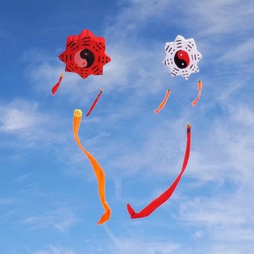 2020 New Tai Flying Tools Children Gift Games For Kids Toys Chi Gossip Kite Traditional Soft Kite Long Tail Outdoor Sports
