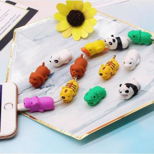 Organizer for Iphone Ipad Data Line Protection Phone Accessories Cartoons Animal Cable Data protector cable cargador Winder