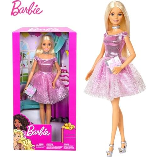 Original Barbie Makeup Happy Birthday Present Beautiful Princess Girls Kids Toys Dolls for Girls Children Bonecas Juguetes