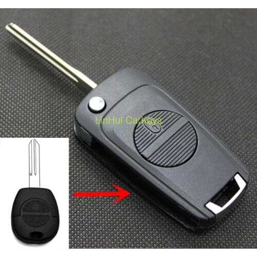 PINECONE Key Case for NISSAN Cefiro A33 Car Key 2 Buttons Uncut Brass Blade Modified Remote Key Shell Cover 1 PC