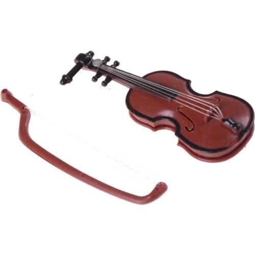 1Pc Plastic Mini Violin Dollhouse for Decorative Music Instrument Crafts DIY Home Decoration child gift 8.5*3.2*1.5CM