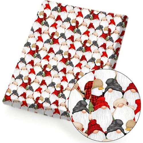 Christmas Polyester Cotton Fabric Christmas Tree Flower Anime Printed Fabric Sewing Cloth Home Textile Garment 45*145cm 80g/pc