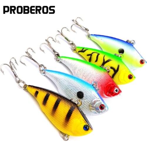 5Pcs/Lot Fishing LureS 5.5cm-7.5g with #6 Hooks Sinking Pencil Bass Fishing Baits Trout Fishing Tackle VIB Baits Peche Pesca