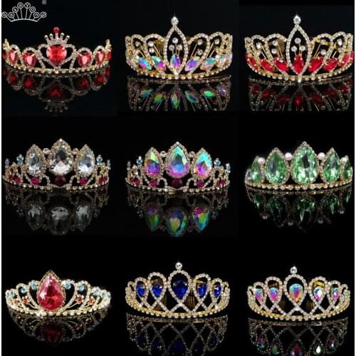 Bridal Tiara Crystal Crown Wedding Hair Accessories for Women Gold Color Crown For Bridal Crowns And Tiaras Women Hair Jewelry