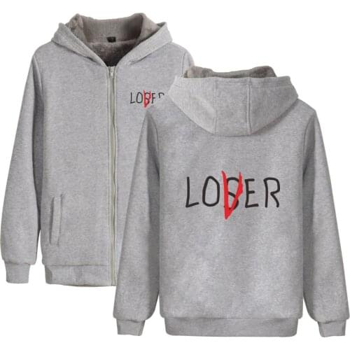 Thicken Hoodies Loser Lover Print Hoodies Men Women Fashion Fleece Hoodies High Quality Winter Hoodie Super Warm Couples Jacket