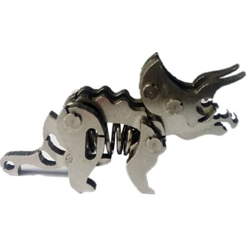 Stainless steel Triceratops Doll Car Dashboard Decoration Accessories Auto Toy for Automoibles Car-styling Desk Ornament