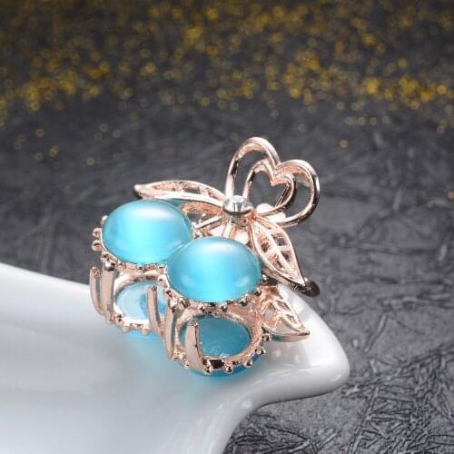 Vivid Crystal Cherry Hair Claws For Women Girls Trendy Hair Jewelry Gold-color Metal Crab Clip Wedding Hair Accessories Gifts