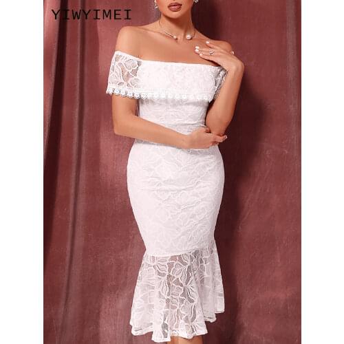 Летние платья с открытыми плечами YIWYIMEI China At AliExpress