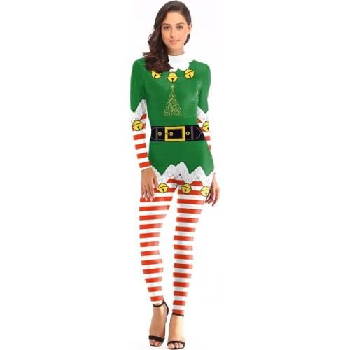 COLDKER New Christmas Tree Cosplay Santa Claus Costume Stage Performance Clothing for Women Christmas Costumes Green ladies