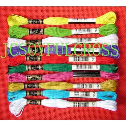 00% egypt cotton 50PCS DMC quality 100% cotton cross stitch thread floss skein cross stitch thread similar dmc thread