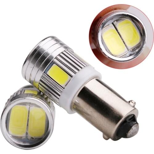 1 Piece BA9S T4W T11 LED Bulbs Canbus 5630 6 SMD No Error Interior Reading Lights Car Parking Light License Plate Bulbs White