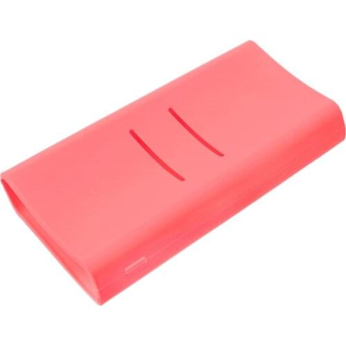 1pc Anti-slip Silicone Protection Case Cover For Xiaomi mi 2C 20000mAh Powerbank Protector Sleeve Power Bank Accessories Pink