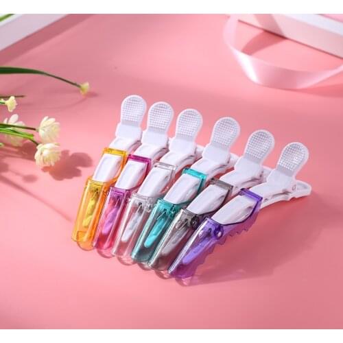 10/6Pcs Hairdressing Crocodile Clamps Claw Clip Plastic Salon Barrette Holding Hair Section Hair Grip Styling Tool Accessories