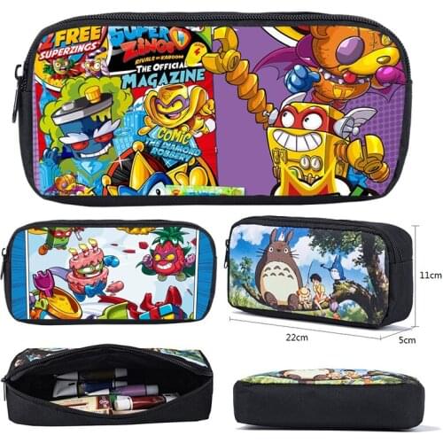 3D Print Superzings Anime Makeup Box Bags Super Zings Pencil Case School Supplies for Kids Stationery Storage Pouch Cosmetic